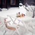 Picture of Folkland Timber Folding Garden Set Heini 4 White