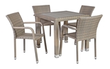 Show details for Home4you Larache K21040 Table And Four Chair Set Gray