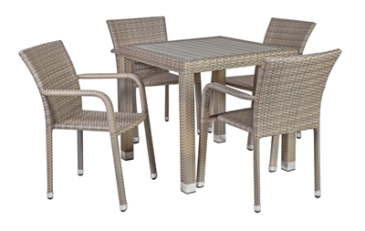 Picture of Home4you Larache K21040 Table And Four Chair Set Gray