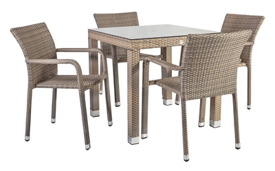 Picture of Home4you Larache K21207 Table And Four Chair Set Gray
