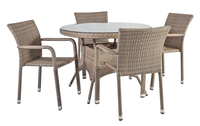 Picture of Home4you Larache K21209 Table And Four Chair Set Gray