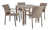 Show details for Home4you Larache K21208 Table And Four Chair Set Gray