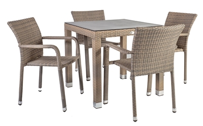Picture of Home4you Larache K21208 Table And Four Chair Set Gray