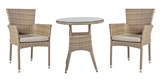 Show details for Home4you Larache K212001 Table And Two Chair Set Gray