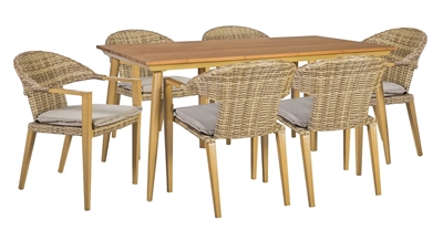 Picture of Home4you Greenwood Table And 6 Chairs Set Caramel