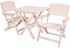 Picture of Folkland Timber Folding Garden Set Heini 2 White