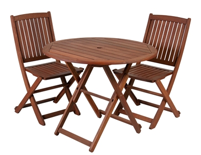 Picture of Home4you Nantes Table And 2 Chairs Set Meranti