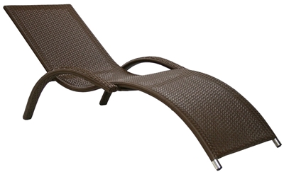 Picture of Home4You Deck Chair Meridian Coffee Brown