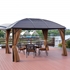 Picture of Home4you Sunset Gazebo w / Metal Roof 3x4m Brown