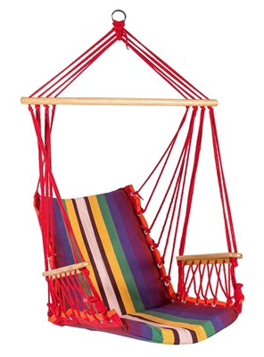 Picture of Home4you Hip Cotton Hanging Chair Red Stripes