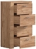 Picture of Black Red White Raflo Chest Of Drawers 35.5x59x96.5cm Walnut