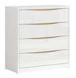 Show details for Black Red White Pori Chest Of Drawers White / Oak