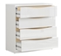 Picture of Black Red White Pori Chest Of Drawers White / Oak