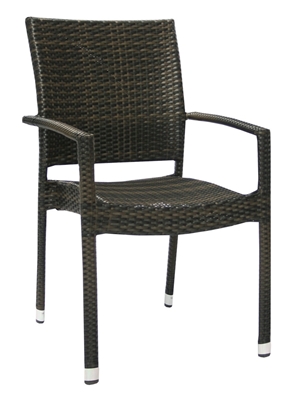 Picture of Home4you Wicker 3 Garden Chair Dark Brown
