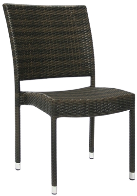 Picture of Home4You Chair Wicker 3 Dark Brown