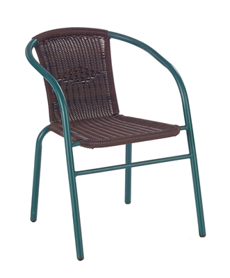 Picture of Halmar Grand Garden Chair Dark Green / Brown