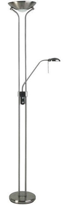 Picture of Brilliant Nebraska G89561 / 13 Floor Lamp 230W R7s / 33W G9 Nickel