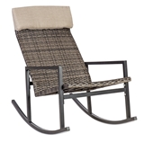 Show details for Home4you Wicker Rocking Chair Dark Brown