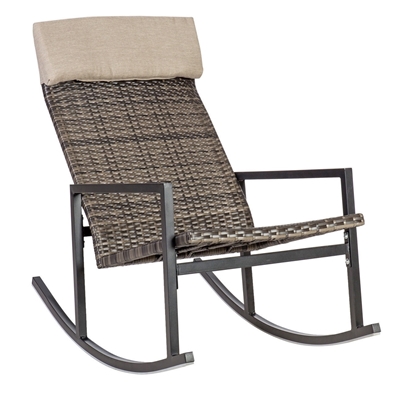 Picture of Home4you Wicker Rocking Chair Dark Brown