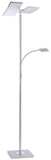 Show details for Leuchten Direkt Ruben 11725-55 Floor Lamp 2x11W / 4W Nickel