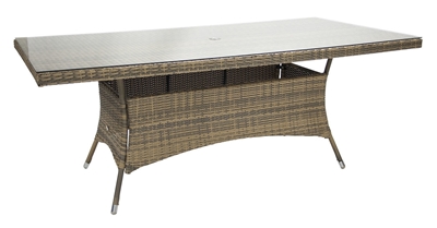 Picture of Home4you Wicker Table 200x100x74cm Cappuccino