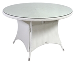 Show details for Home4you Wicker Table 123.5x74.5cm White
