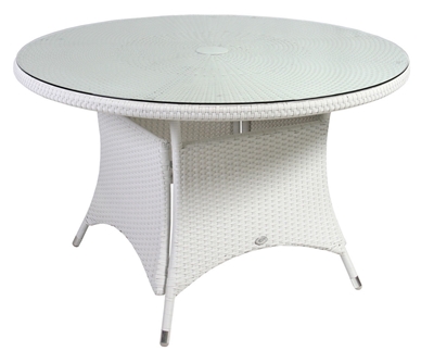 Picture of Home4you Wicker Table 123.5x74.5cm White