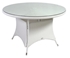 Picture of Home4you Wicker Table 123.5x74.5cm White