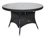 Show details for Home4you Wicker Table 120x76cm Black