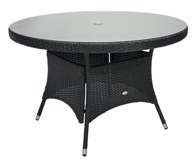 Picture of Home4you Wicker Table 120x76cm Black