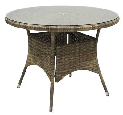 Picture of Home4you Wicker Table 100x71cm Cappuccino