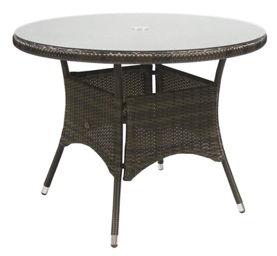 Picture of Home4you Wicker Table 100x71cm Dark Brown