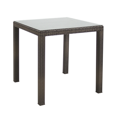 Picture of Home4you Wicker Table 73x73x71cm Dark Brown