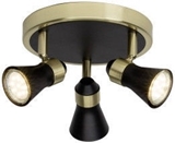 Show details for Brilliant Spotlight Jupp Lamp 3x7W GU10 Black / Brass