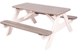 Show details for Folkland Timber Children Picnick Table White / Graphite