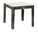 Show details for Home4you Wicker Side Table 50x50x45cm Dark Brown