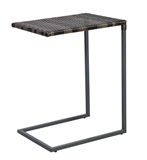 Show details for Home4you Wicker Side Table 47.5x35x63cm Dark Brown