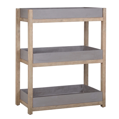 Picture of Home4you Sandstone Shelf 80x35x98cm Gray / Brown