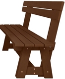Show details for Folkland Timber Riva Bench with Backrest Brown