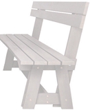 Show details for Folkland Timber Riva Bench with Backrest White