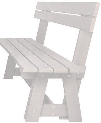 Picture of Folkland Timber Riva Bench with Backrest White