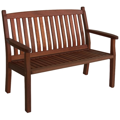 Picture of Home4you Windsor 2 Seat Garden Bench Brown