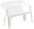 Picture of Progarden Stackable Plastic Garden Bench Diva White