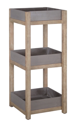 Picture of Home4you Sandstone Shelf 40x40x97cm Gray / Brown
