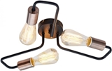 Show details for Candellux Herpe 33-66916 Ceiling Lamp 3x60W E27 Black / Copper