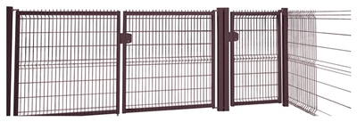 Picture of Single gate, 4000x1230 mm, brown
