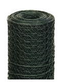 Show details for Fence braided green hex Pvc, 0.8x25x1000 mm, 25 m