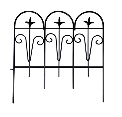 Picture of Decorative fence black, 30x30 cm
