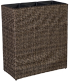 Show details for Home4you Flower Box Wicker 77x22xH80cm Dark Brown