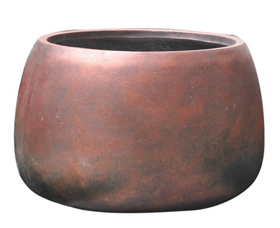 Picture of Home4you Flower Pot Cubo-1 D55xH37cm Bronze